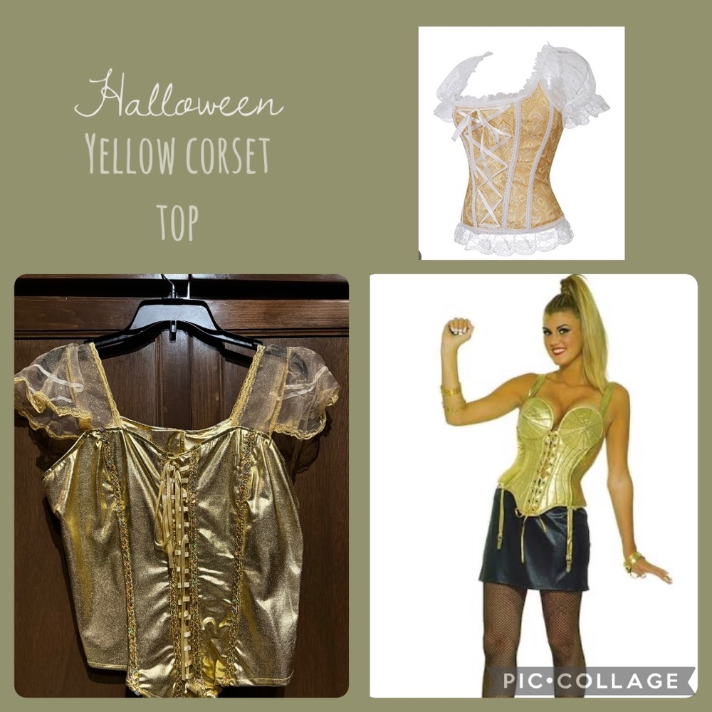 Yellow/Gold Halloween Corset top